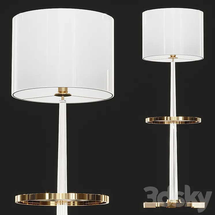 Foter Glass Cylinder Floor Lamp 3D Model Free