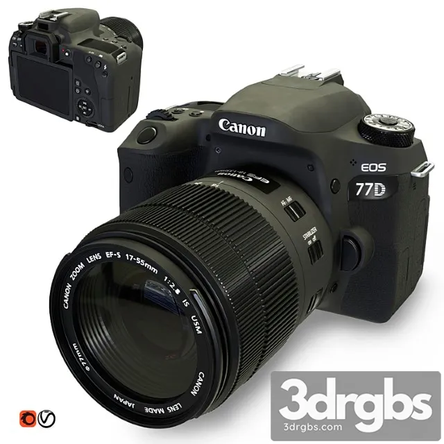 Fotoapparat Zerkalnyi Canon Eos 77d 3D Model Free