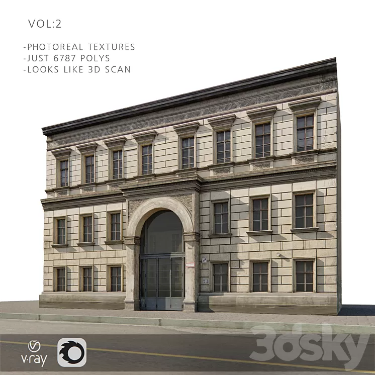 Fotorealny facade for bekgraund vol: 2 3D Model