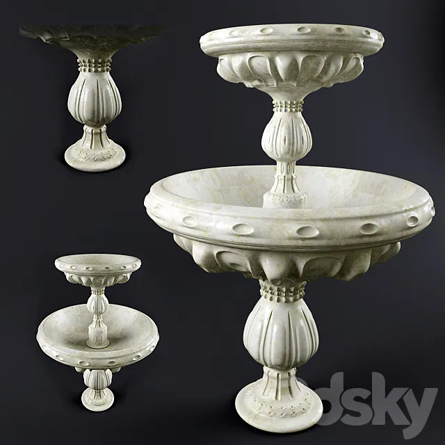 Fountain 2-tiered 3DModel