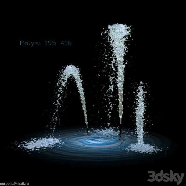Fountain V3 3D Model