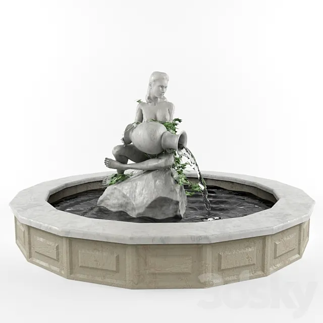 Fountain "Wood Nymph" 3D Model