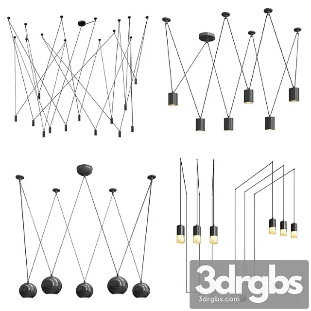 Four exclusive chandelier collection 13 3D Model Free