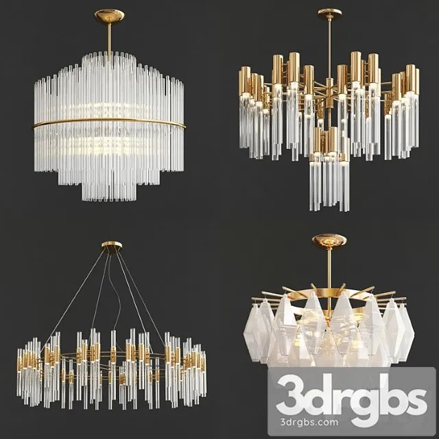 Four Exclusive Chandelier Collection 18 3D Model Free