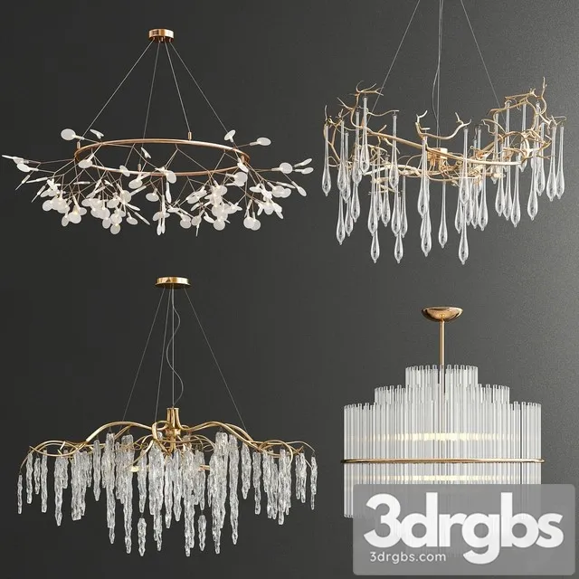 Four Exclusive Chandelier Collection 33 3D Model Free