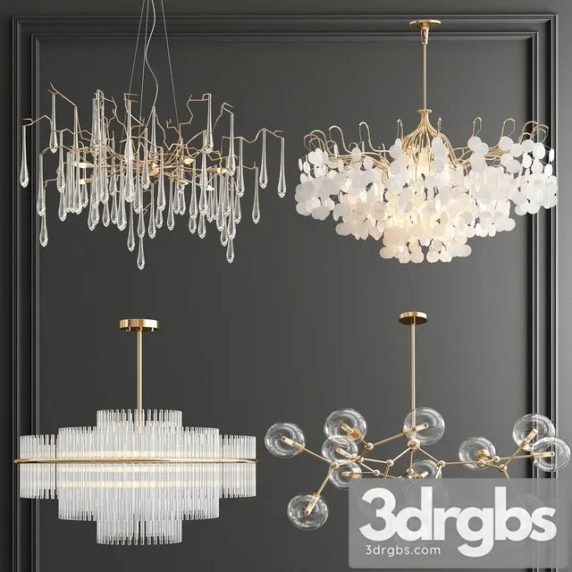 Four Exclusive Chandelier Collection 58 3D Model Free