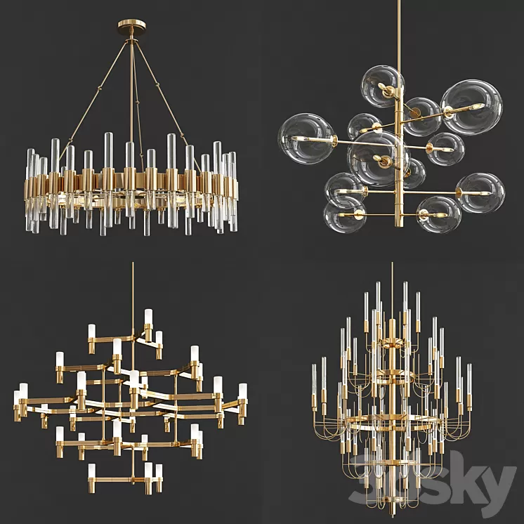 Four Exclusive Chandelier Collection_11 3D Model