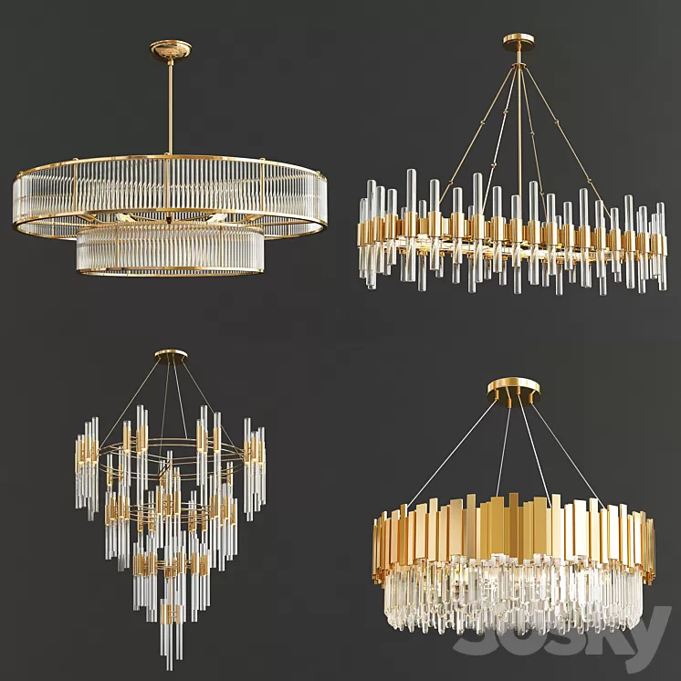 Four Exclusive Chandelier Collection_16 3D Model