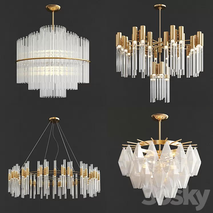 Four Exclusive Chandelier Collection_18 3D Model