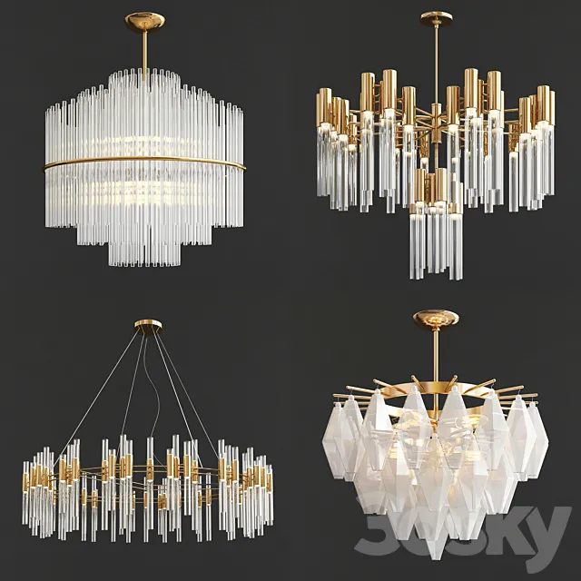 Four Exclusive Chandelier Collection_18 3DModel