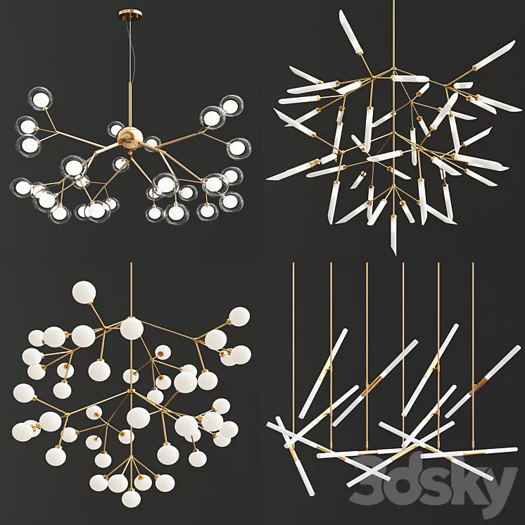 Four Exclusive Chandelier Collection_22 3D Model