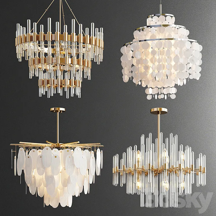 Four Exclusive Chandelier Collection_31 3D Model Free