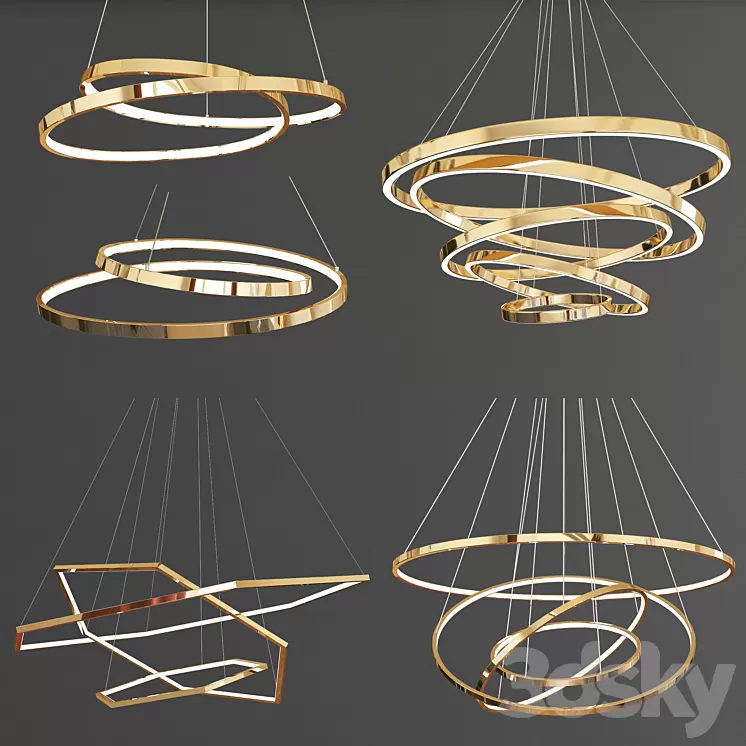 Four Exclusive Chandelier Collection_4 3D Model