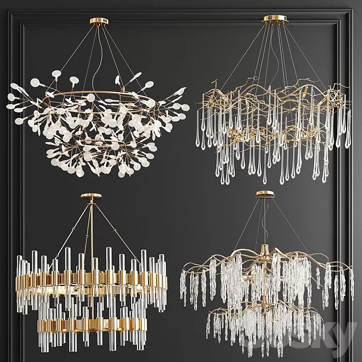 Four Exclusive Chandelier Collection_48 DOUBLE 3D Model