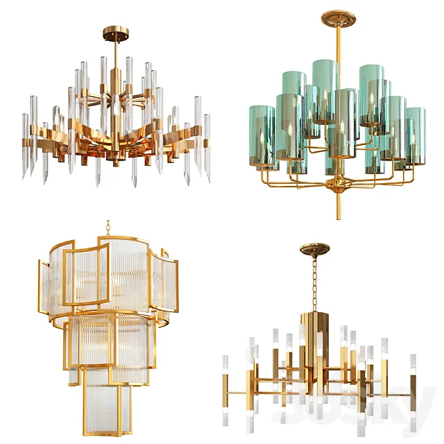 Four Exclusive Chandelier Collection_5 3D Model