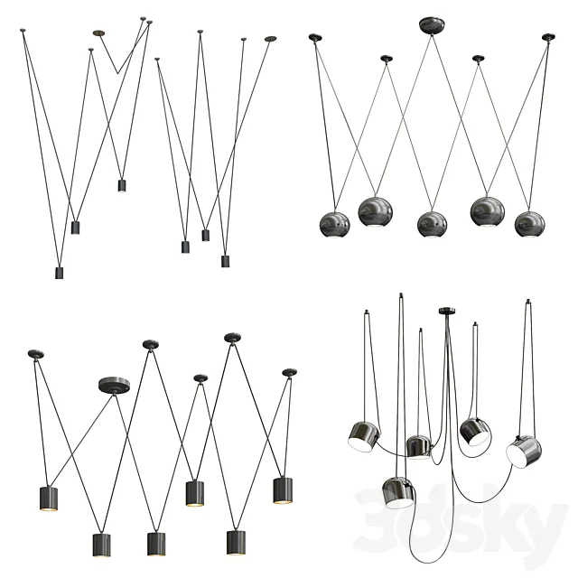 Four Exclusive Chandelier Collection_50 3D Model