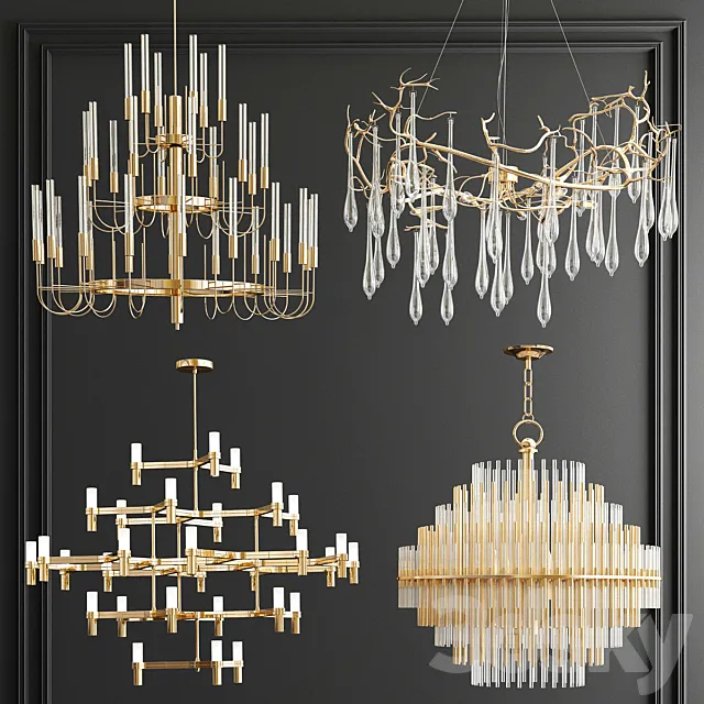 Four Exclusive Chandelier Collection_54 3D Model
