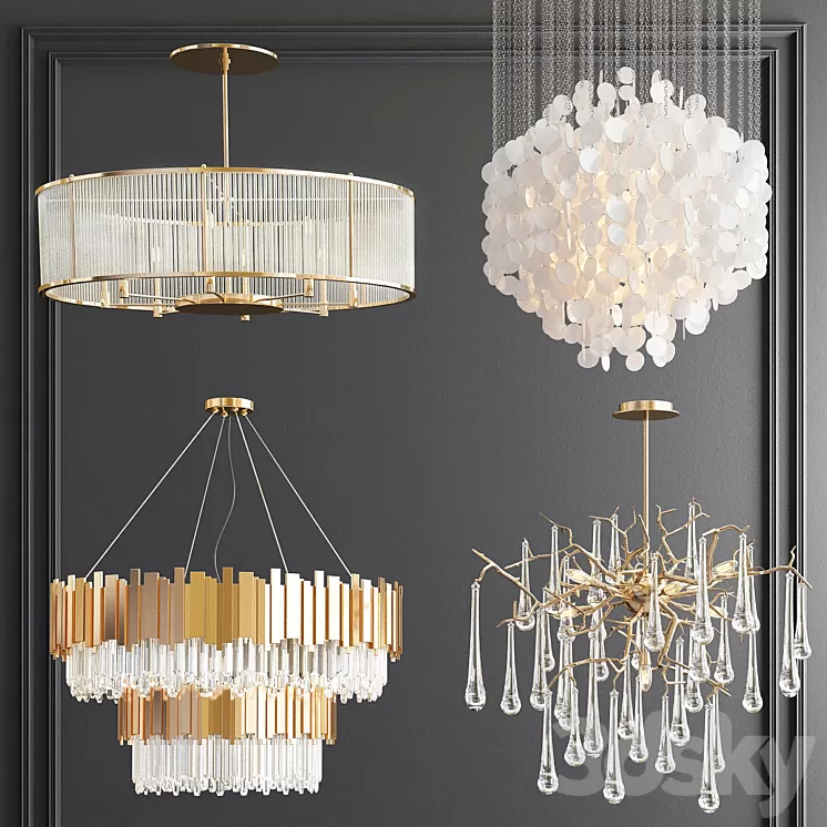 Four Exclusive Chandelier Collection_66 3D Model
