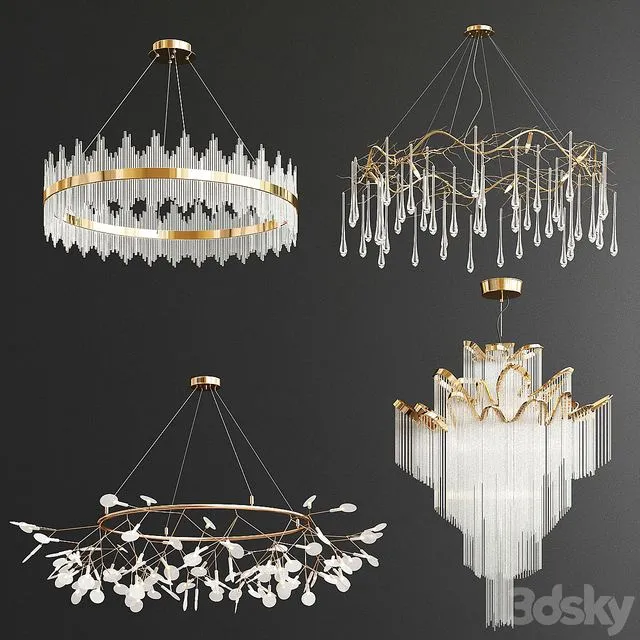 Four Exclusive Chandelier Collection_78 3D Model