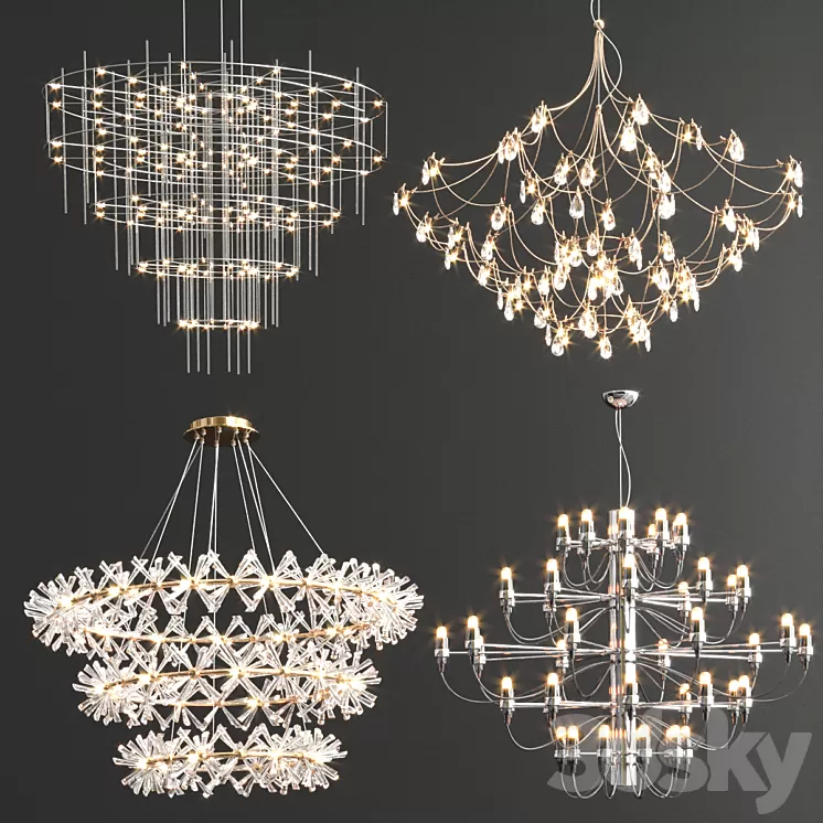 Four Exclusive Chandelier Collection_79 3D Model