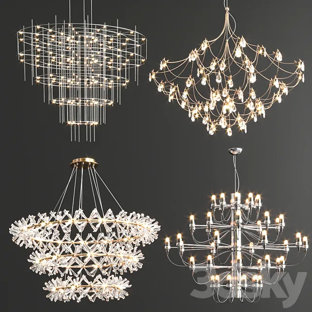 Four Exclusive Chandelier Collection_79 3DModel