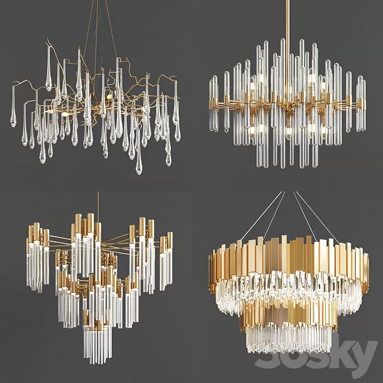 Four Exclusive Chandelier Collection_8 3D Model