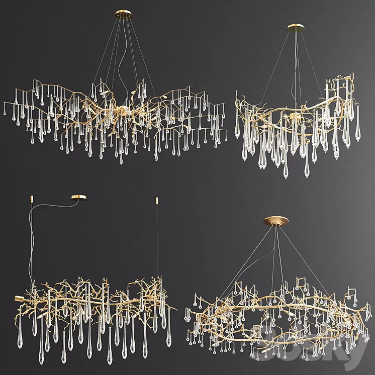 Four Exclusive Chandelier Collection_83 Serip 3D Model