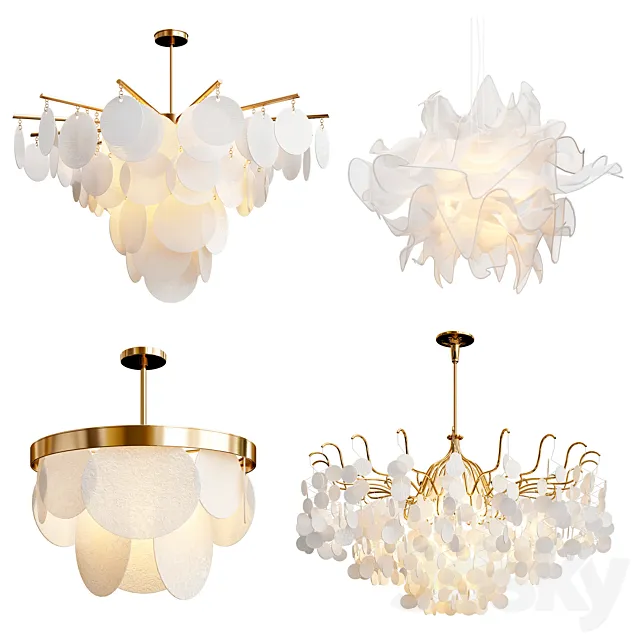 Four Exclusive Chandelier Collection_9 3DModel