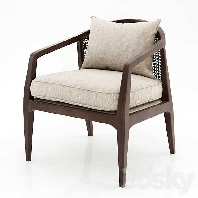 Four Hands Alexandria Accent Chair 3D Model