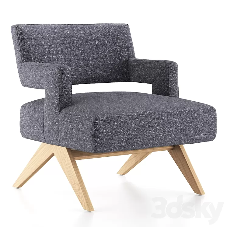 Four Hands / Darlene chair - Thames slate 3D Model Free