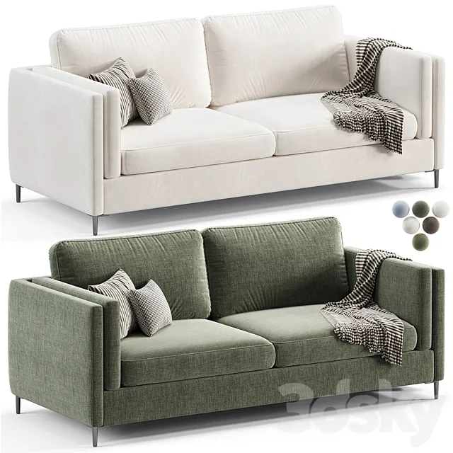 Four Hands Emery Sofa Thames Coal 3D Model