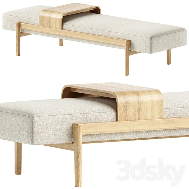 Four Hands Fawkes Bench 3D Model