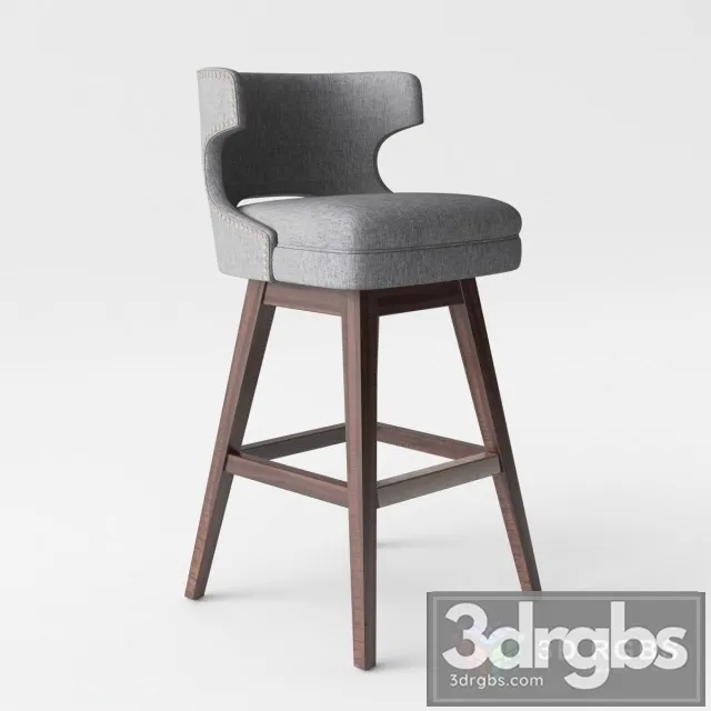 Four Hands Task Swivel Counter Stool 3D Model Download