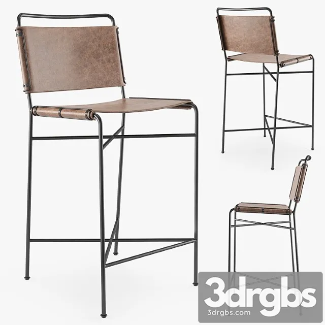 Four Hands Wharton Bar Stool 3D Model Free