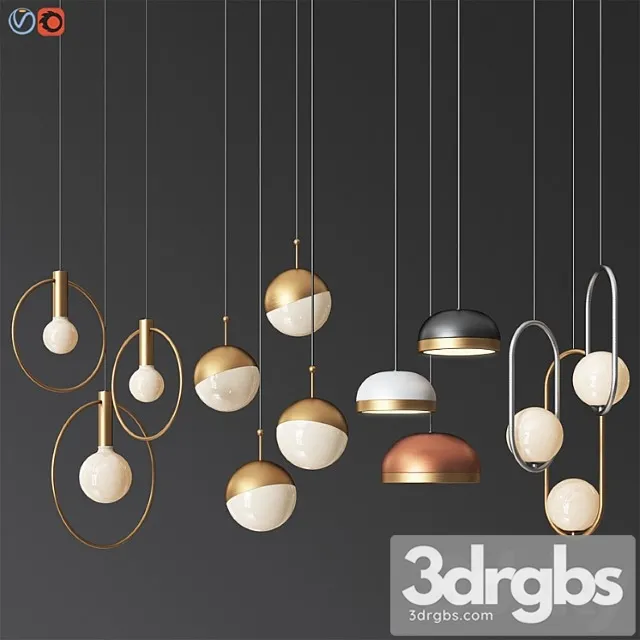 Four hanging light set 07 Free Download