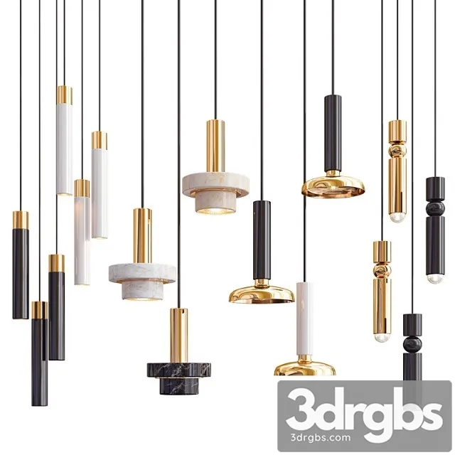 Four Hanging Lights 34 Exclusive 3D Model Free