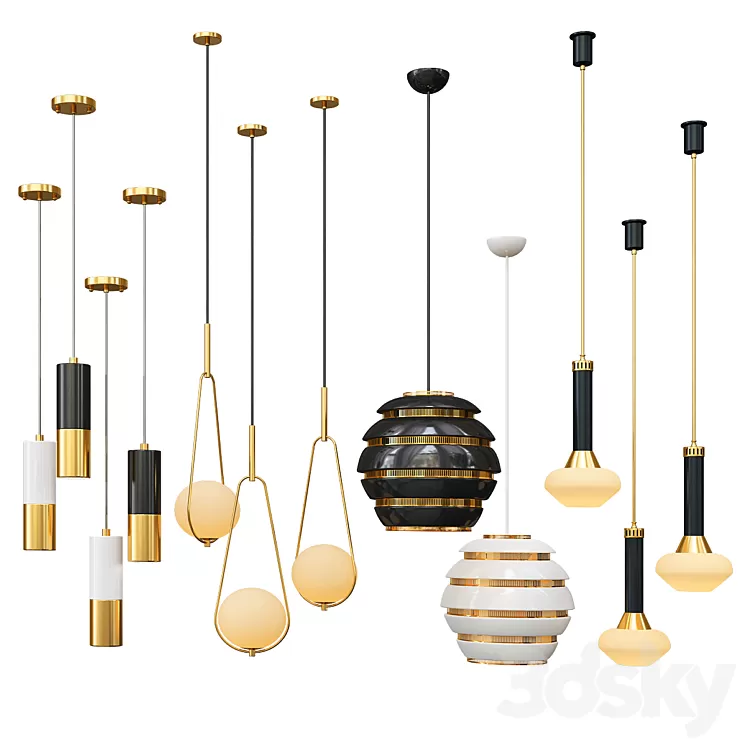 Four Hanging Lights_13 Exclusive 3D Model