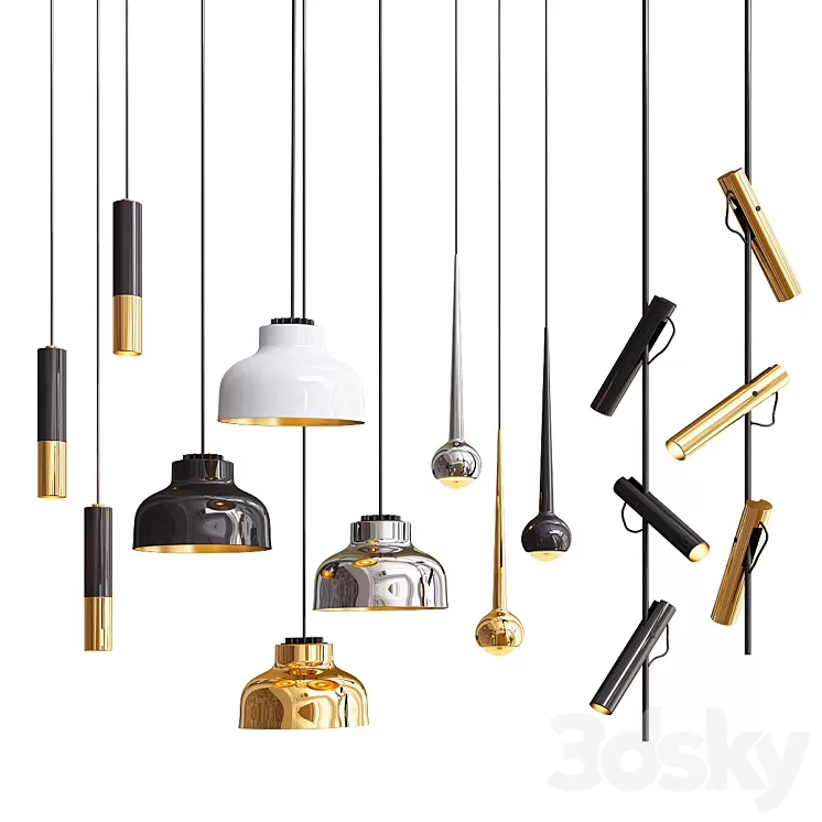Four Hanging Lights_22 Exclusive 3D Model
