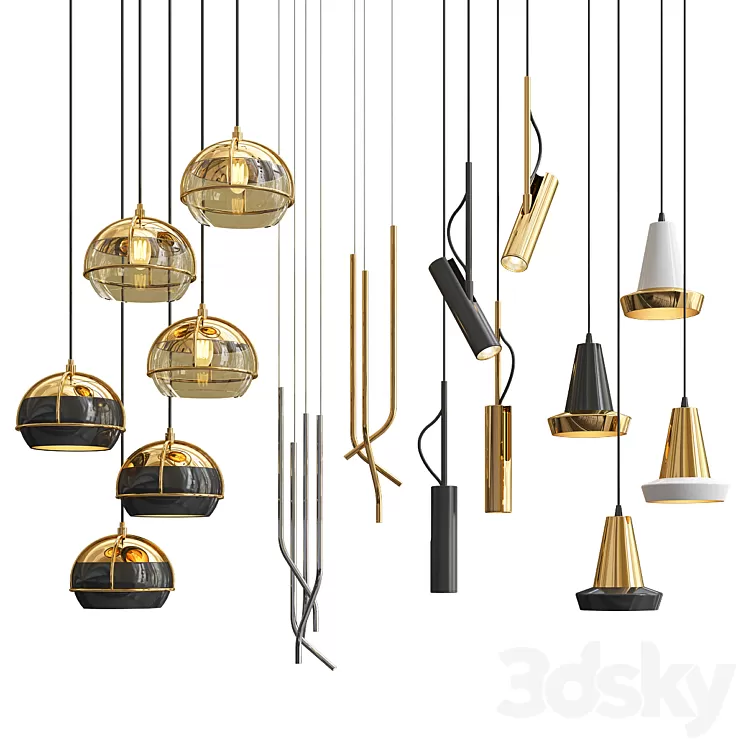 Four Hanging Lights_24 Exclusive 3D Model