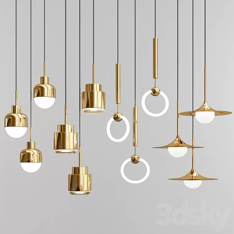 Four Hanging Lights_25 Exclusive 3D Model