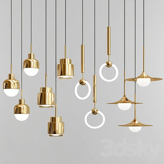 Four Hanging Lights_25 Exclusive 3DModel