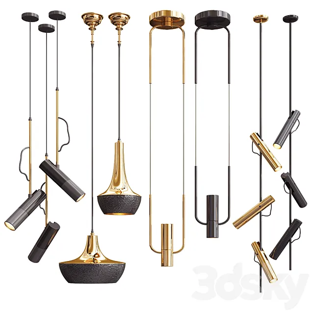 Four Hanging Lights_38 Exclusive 3DModel