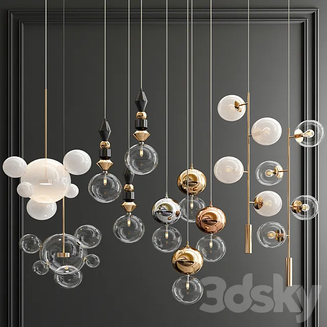 Four Hanging Lights_51 Exclusive 3D Model