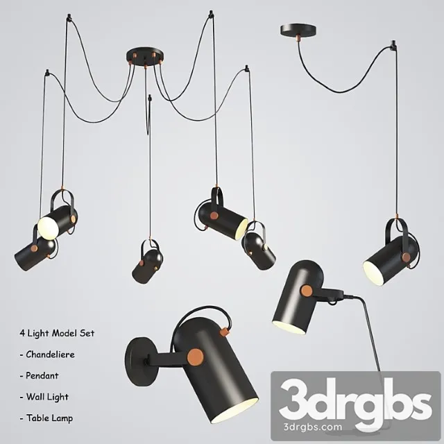 Four Light Set 1 3D Model Free