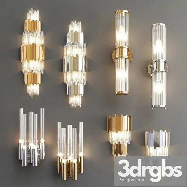 Four Nice Wall Lights 3D Model Free