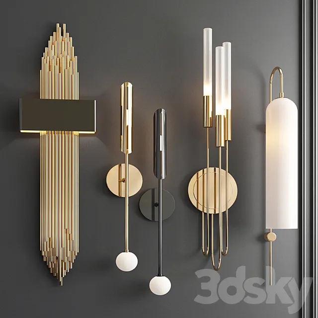 Four Nice Wall Lights_11 3D Model