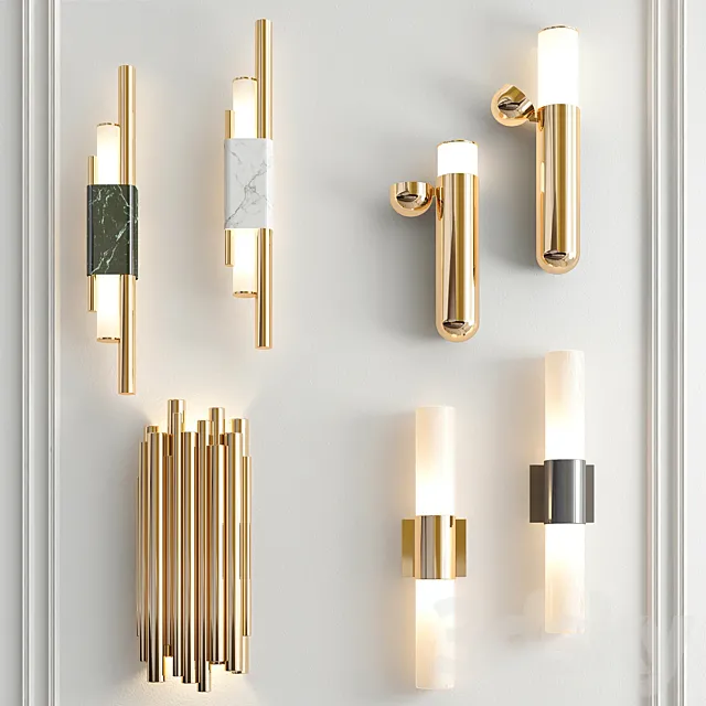 Four Nice Wall Lights_12 3D Model