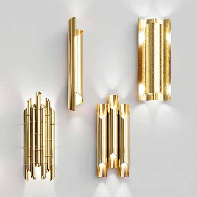 Four Nice Wall Lights_4 3DModel