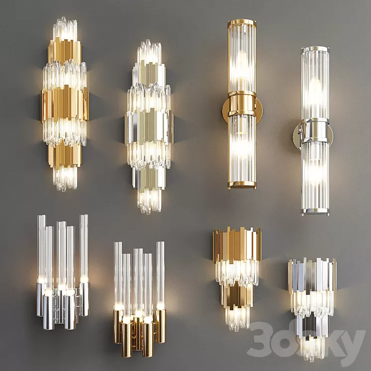 Four Nice Wall Lights_6 3D Model