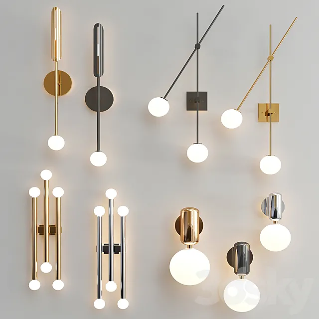 Four Nice Wall Lights_7 Free Download